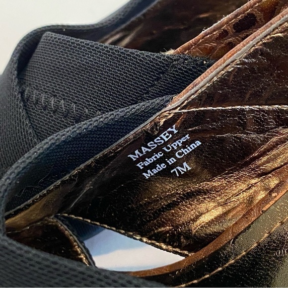 J. Renee Massey Black Open Toe Sling Back Heels Size 7 - Picture 9 of 11